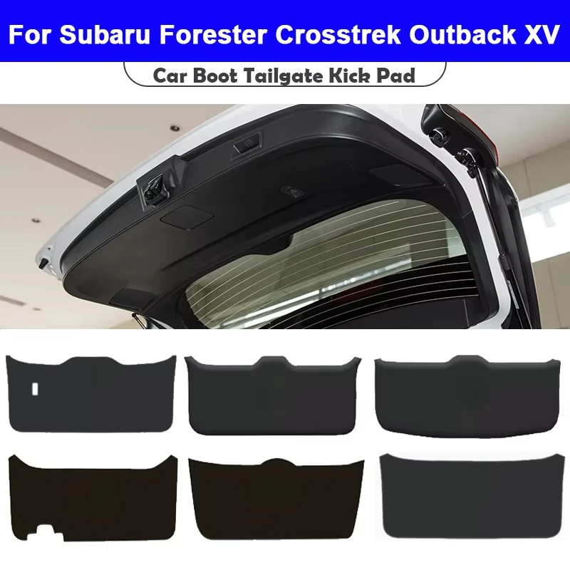 

For Subaru Forester XV Outback Crosstrek 2008-2025 Trunk Tailgate Guard Pad Leather Rear Trunk Door Protective Car Accessories