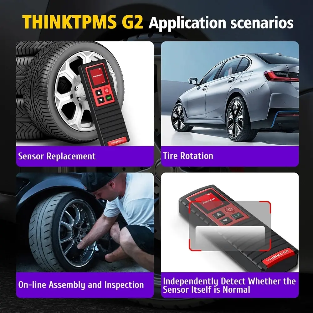 ThinkCar-THINKTPMS Car Tire Pressure Diagnosis Tool, TPMS Sensor, Programação e Aprendizagem, 2 em 1, 315MHz, 433MHz, 2 em 1