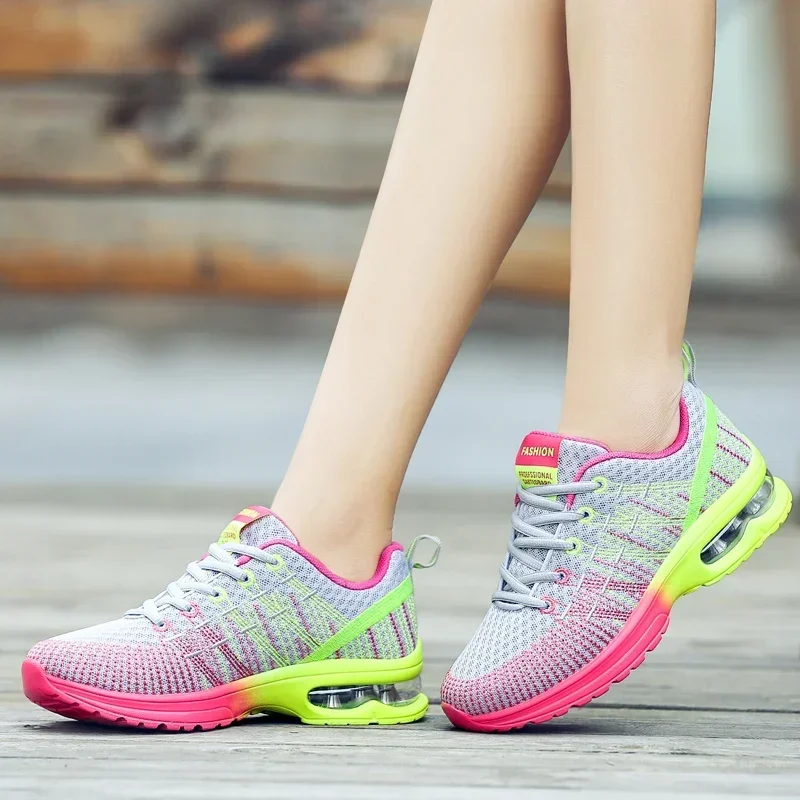 Lightweight Athletics Running Shoes Women Mesh Breathable Casual Jogging Sneakers Ladies Slow Shock Non-Slip Sport Walking Shoes