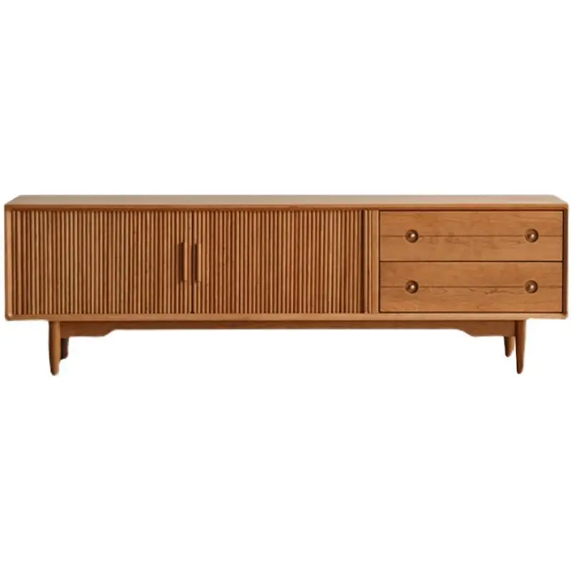 

Japanese-style solid wood TV cabinet modern simple small apartment living room storage side cabinet bedroom floor cabinet