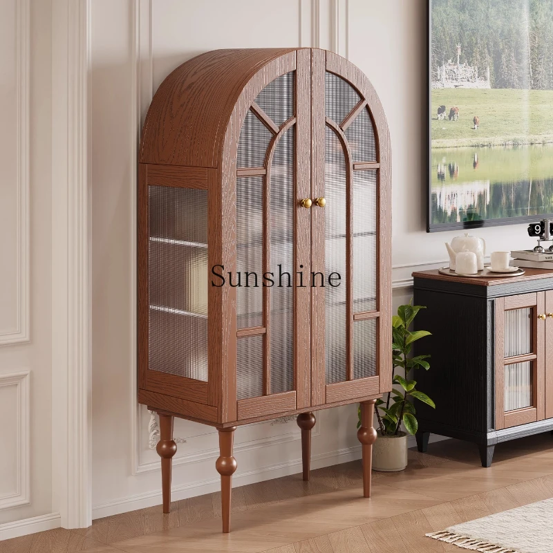 

French medieval solid wood chest, living room against the wall storage locker