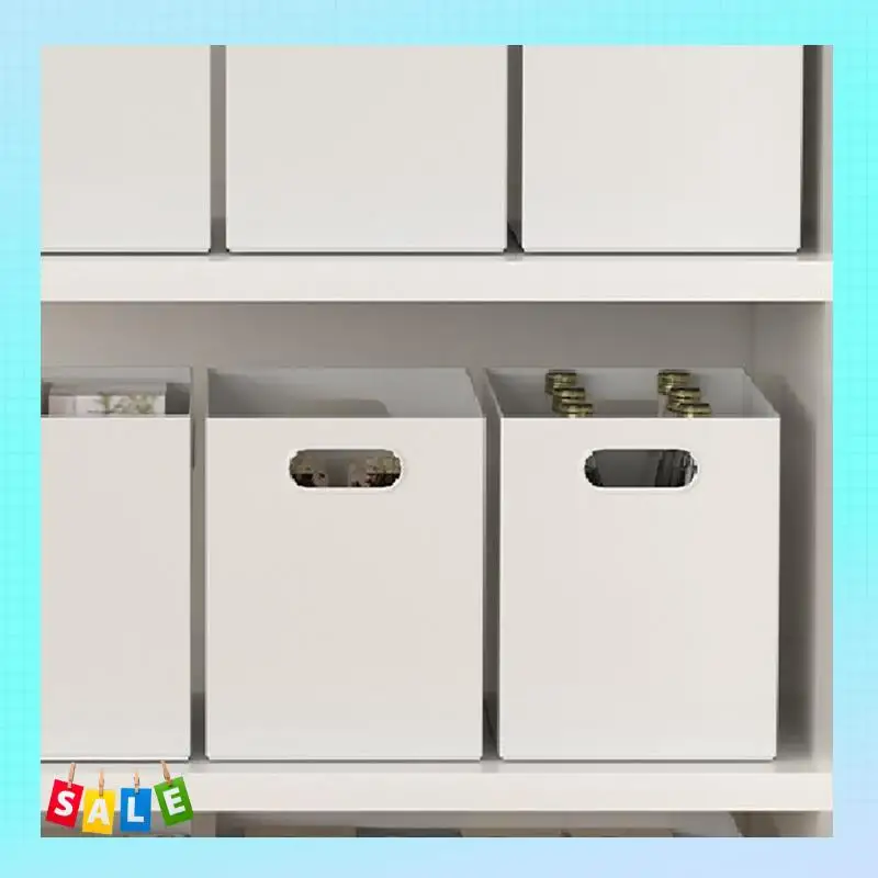 

A56X Bookshelf Right-Angle Storage Box Household Large Cabinet Sorting Box Snack Toy Plastic Box File Storage Basket