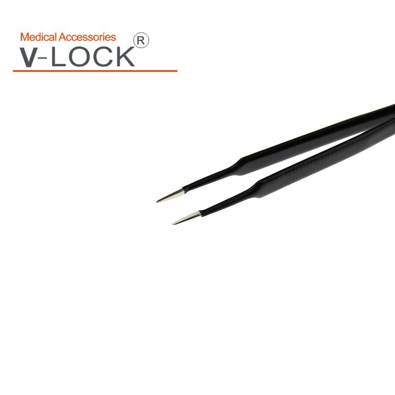 2023 V-LOCK Bipolar Forcep,IEC, Black nylon coated Non Stick L: 130 mm, tip0.7mm