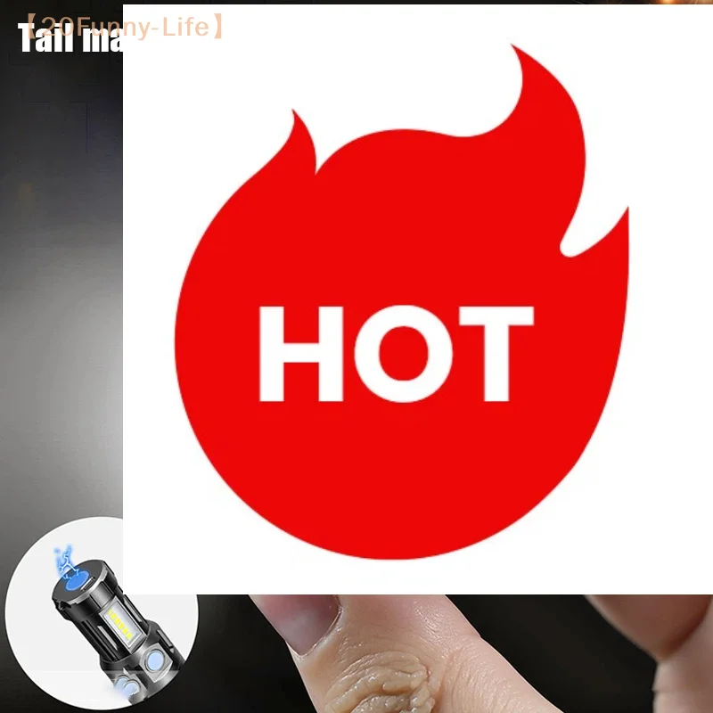 1 Pcs Multi - Function Outdoor Strong - Light Magnetic Mini Keychain Flashlight