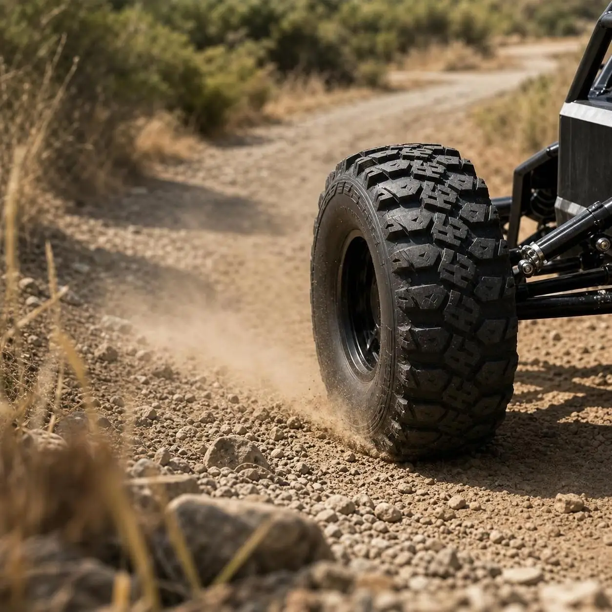 2 Pieces RC Monster Truck Tires Molded Rubber RC Tires with Hex Adapters Chunky Traction