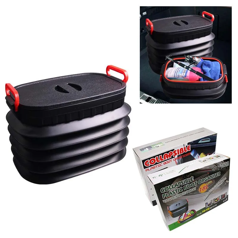 

18L Car Folding Trash Can Car Universal Water Bucket Storage Bucket Storage Box Telescopic Storage Box Interior Storage Supplies