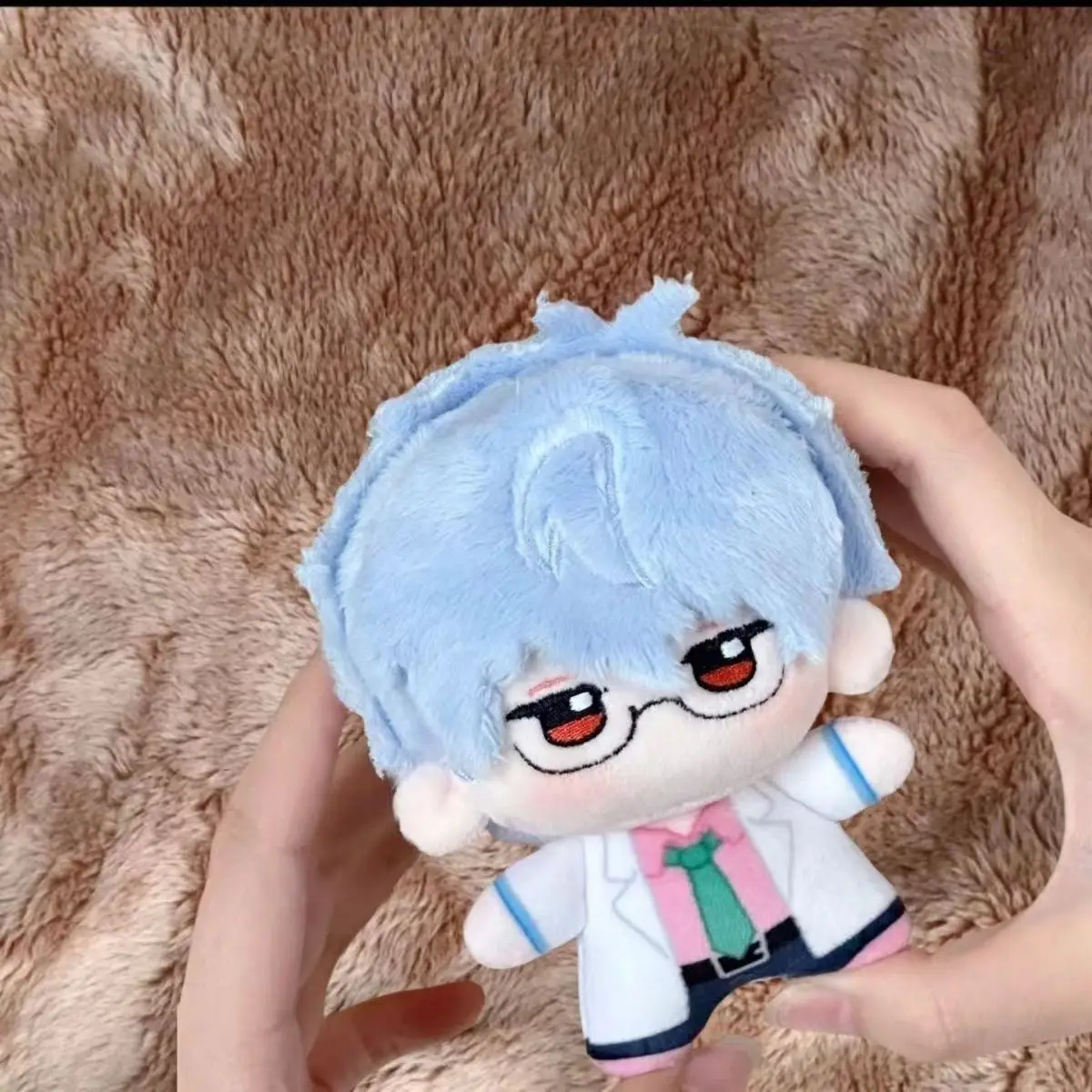 Stuffed 10cm Sakata Gintoki Gintama Printed Body Cotton Doll Keychain Cute Plushie Toy for Birthday Gift or Festival Gift