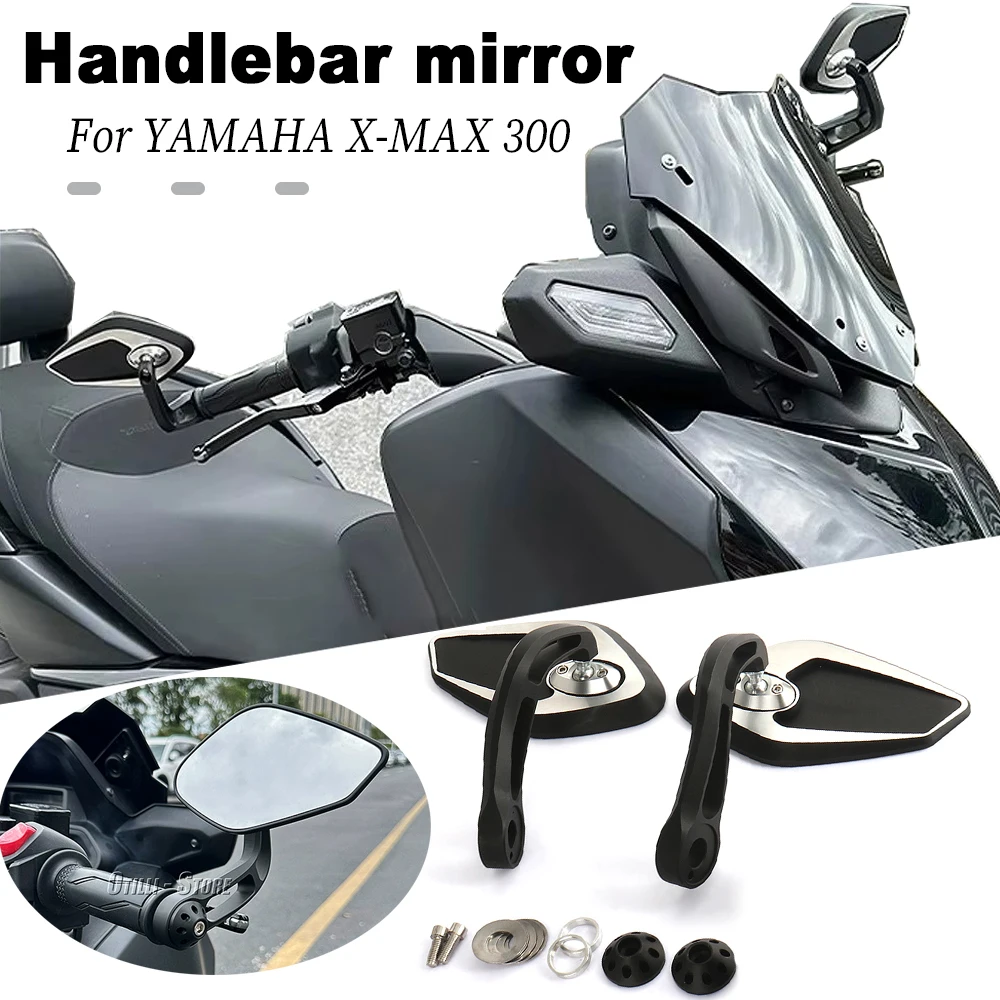 

Motorbike Accessories New handlebar mirrors For Yamaha X-MAX 300 XMAX300 X-MAX300 XMAX 300 diamond-shaped rear-view side mirrors