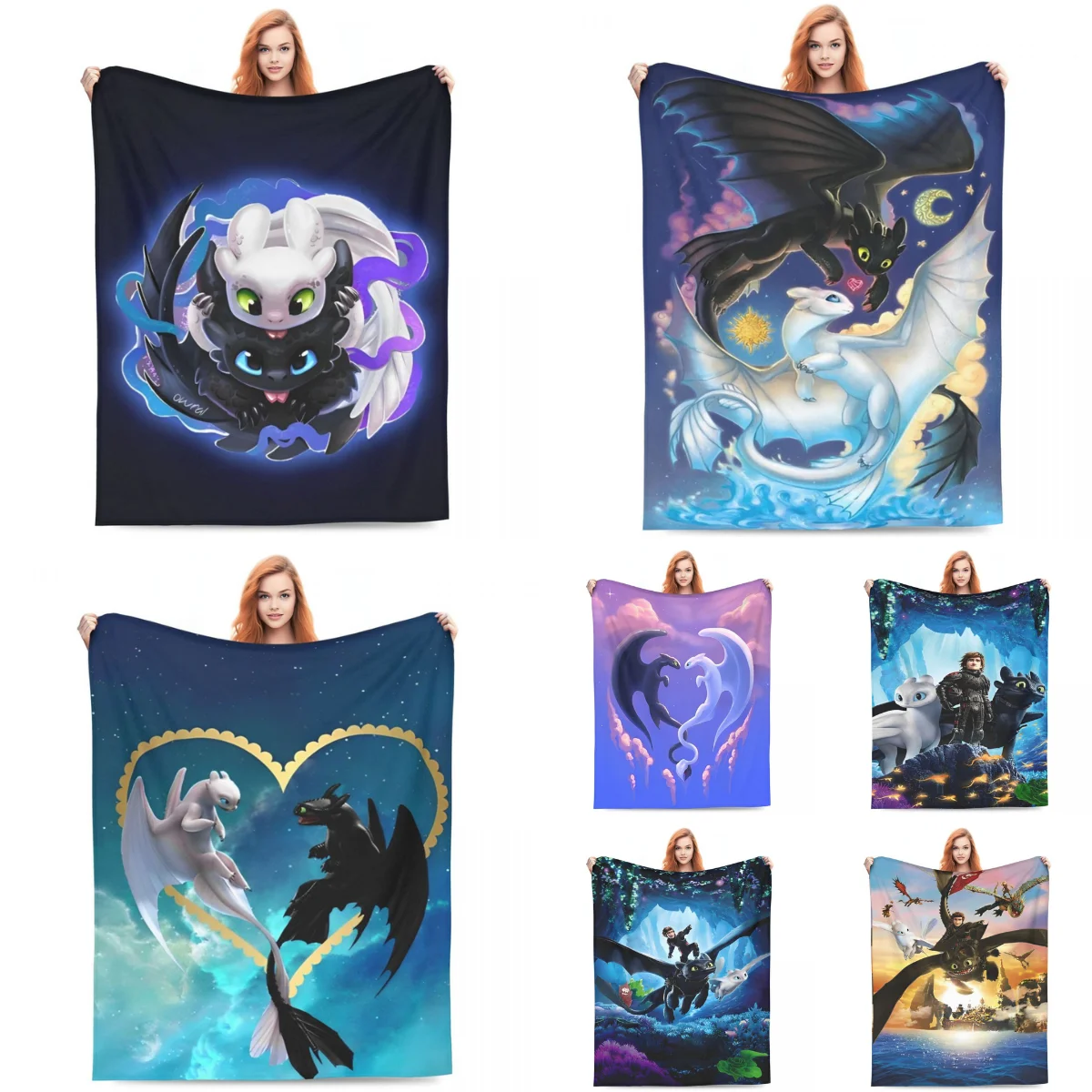 How To Train Your Dragon Flannel Blanket Warm Soft Bedding Throws Couch Chair Airplane Travel Comfortable Bedspread Sofa Cover