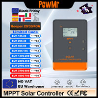 PowMr MPPT 40A 30A 20A Solar Charger Controller 12V 24V Power Bank LCD Display made for AGM Gel floodied Lithium Batteries charge