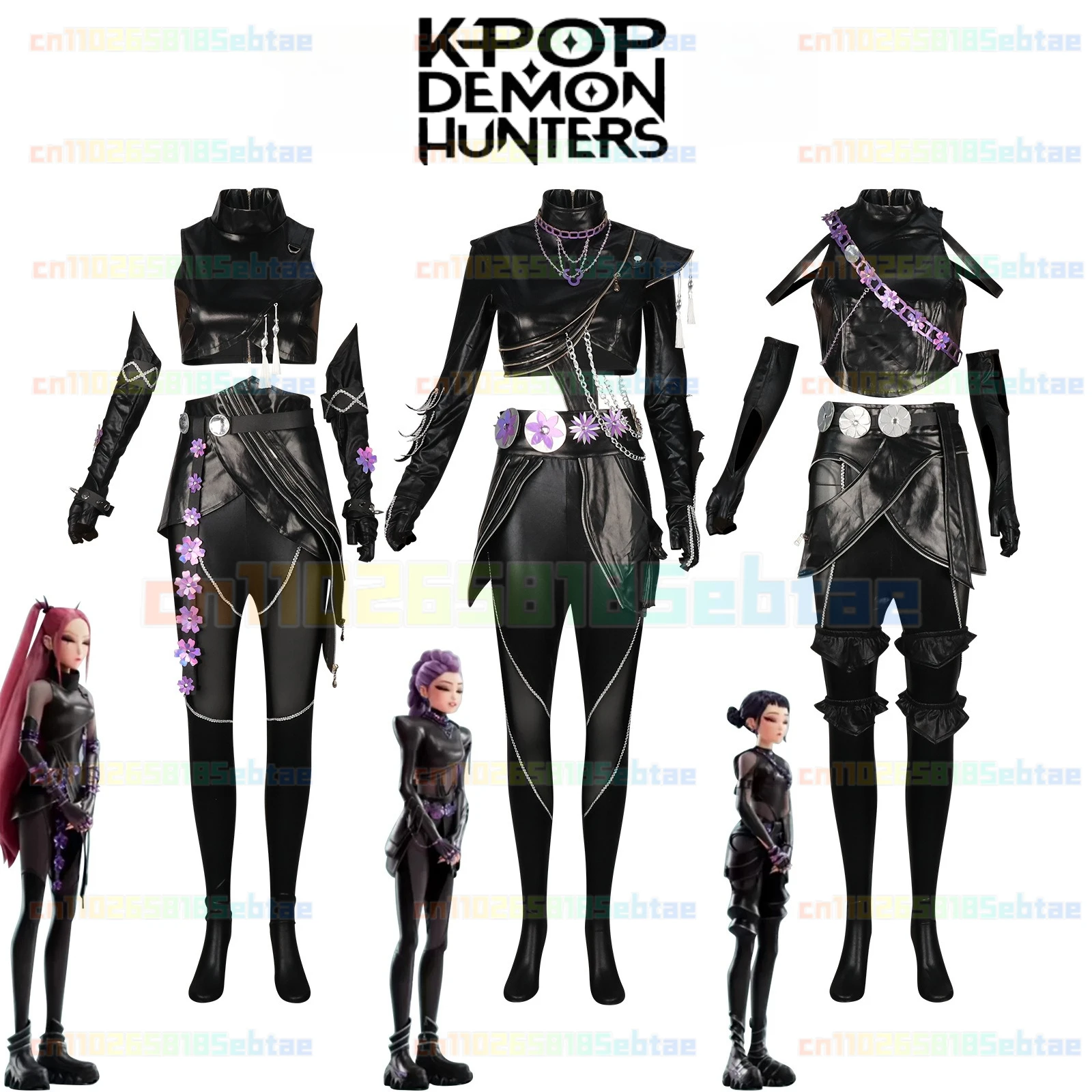 

Anime KPop Cosplay Hunters Rumi Zoey Mira Costume Halloween Zoey Battle Suit Role Play Outfit for Girls Halloween Party