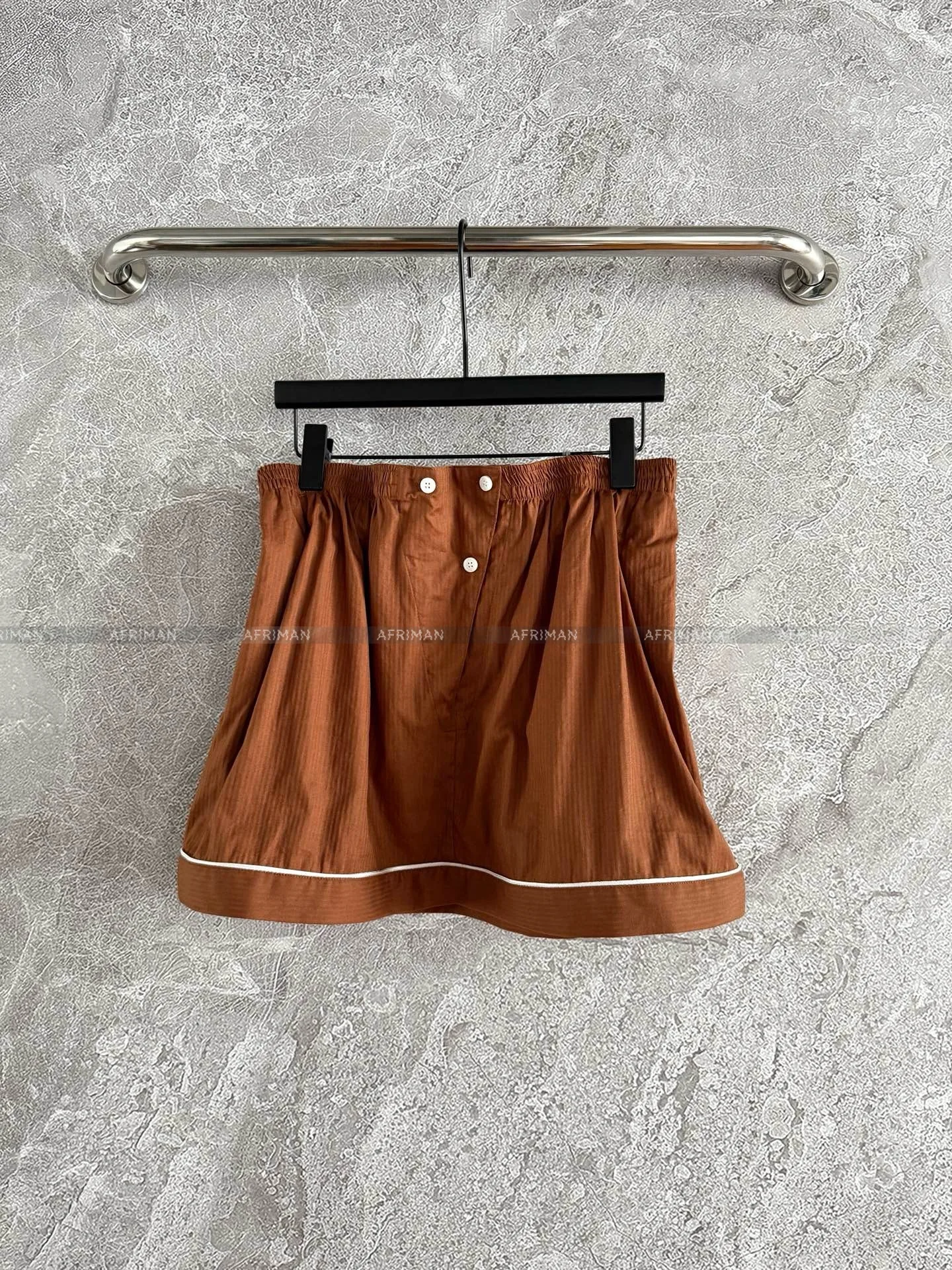 

Women Mini Skirt Elastic Waist Irregular Pleated Belt Skirt