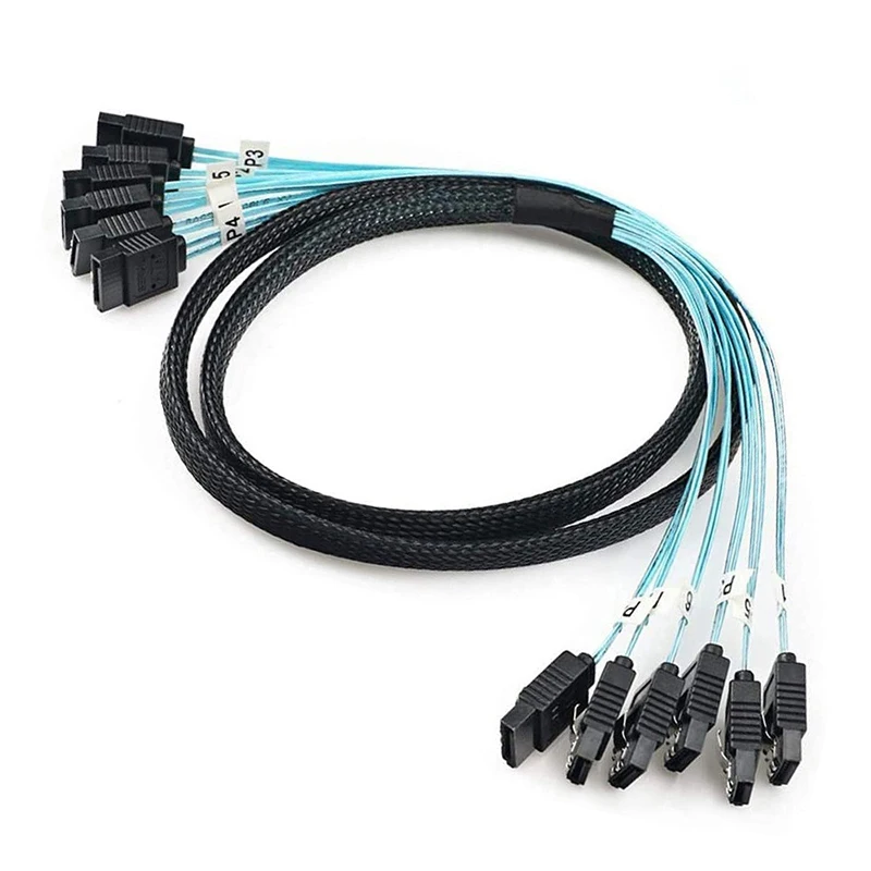 

6pcs 180 Degree Sata 7 Pin SSD Connect Cable Splitter Extend Wire Adapter Core Converter for PC Computer Cable Accessories