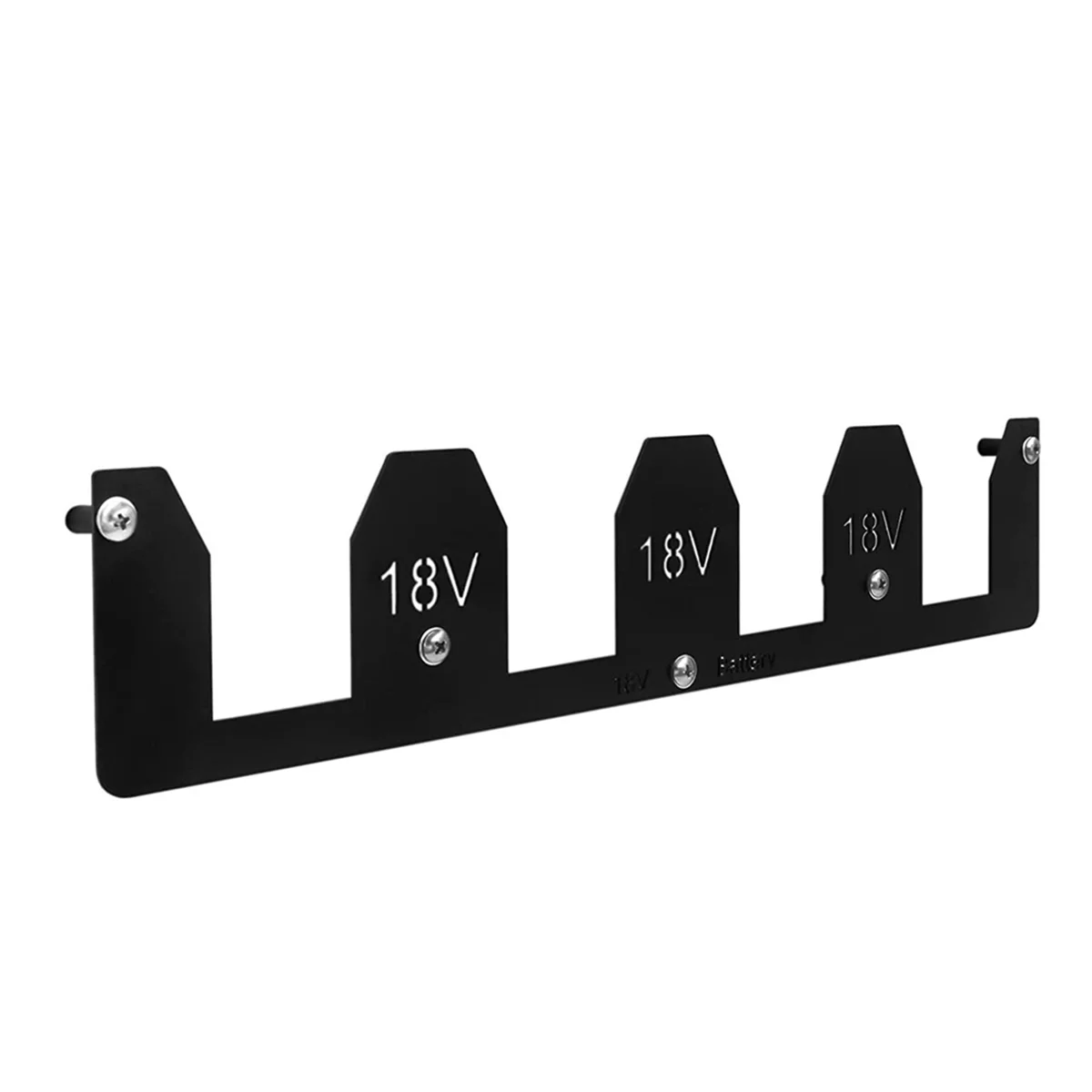 Battery Holder, Wrought Iron 18V Battery Storage, 18V Battery Holder , Mount Wall Rack with 4 Slot for 18V Batteries