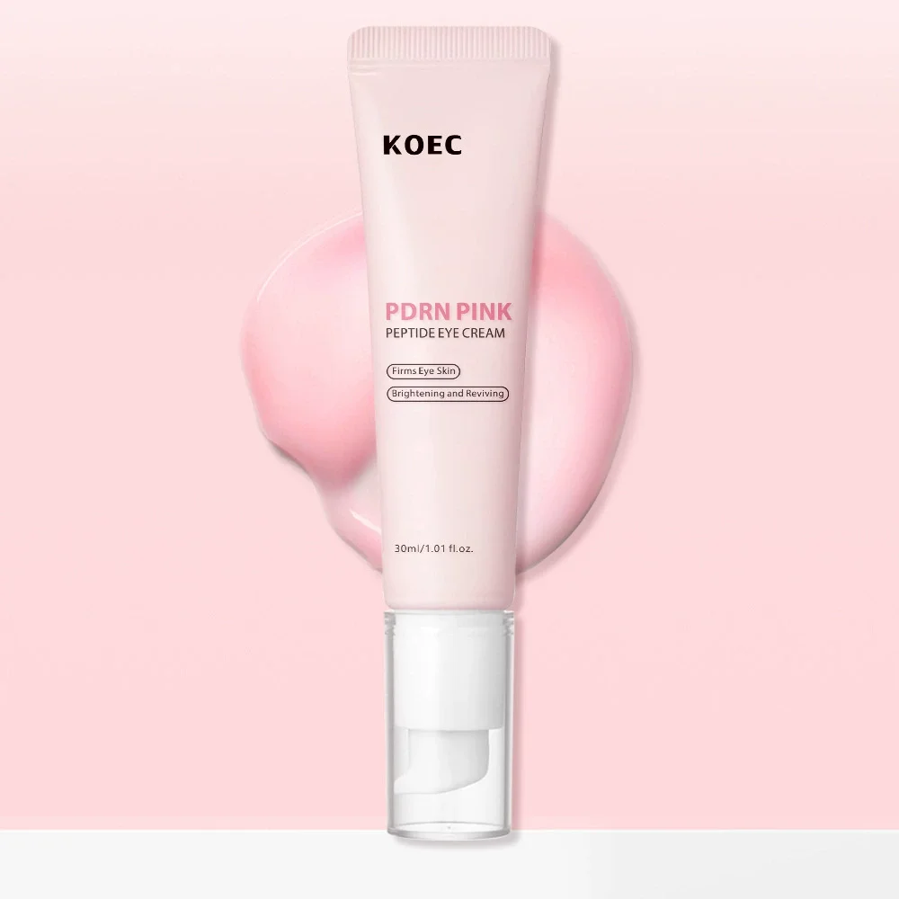 30ml KOEC PDRN Pink Peptide Eye Cream Hydrating Firming Brightening Reviving Light Texture Improve Dullness Fade Dark Circles