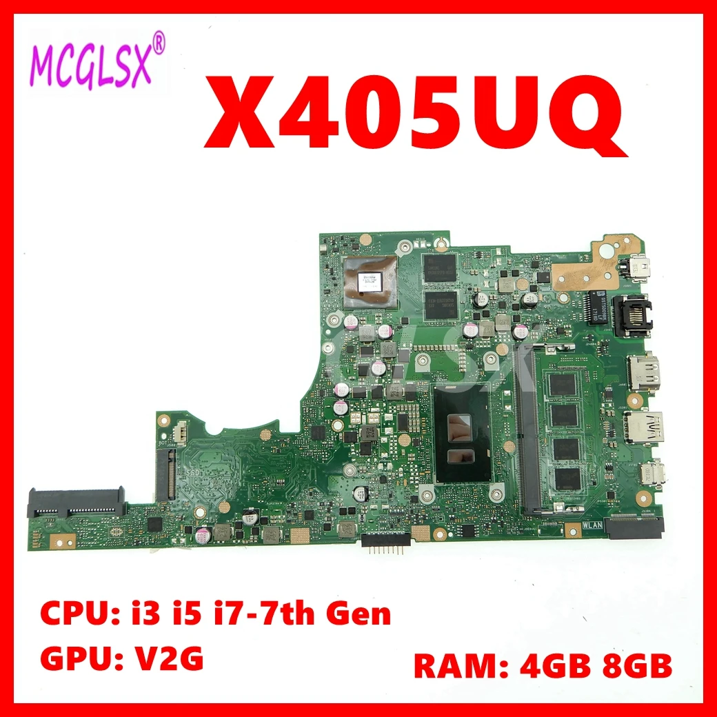 X405UQ i3 i5 i7 CPU 4G 8G-RAM Motherboard For Asus S4100U X405UAP X405URP X405UR X405UB A405U V405U S405U K405U X405UA Mainboard