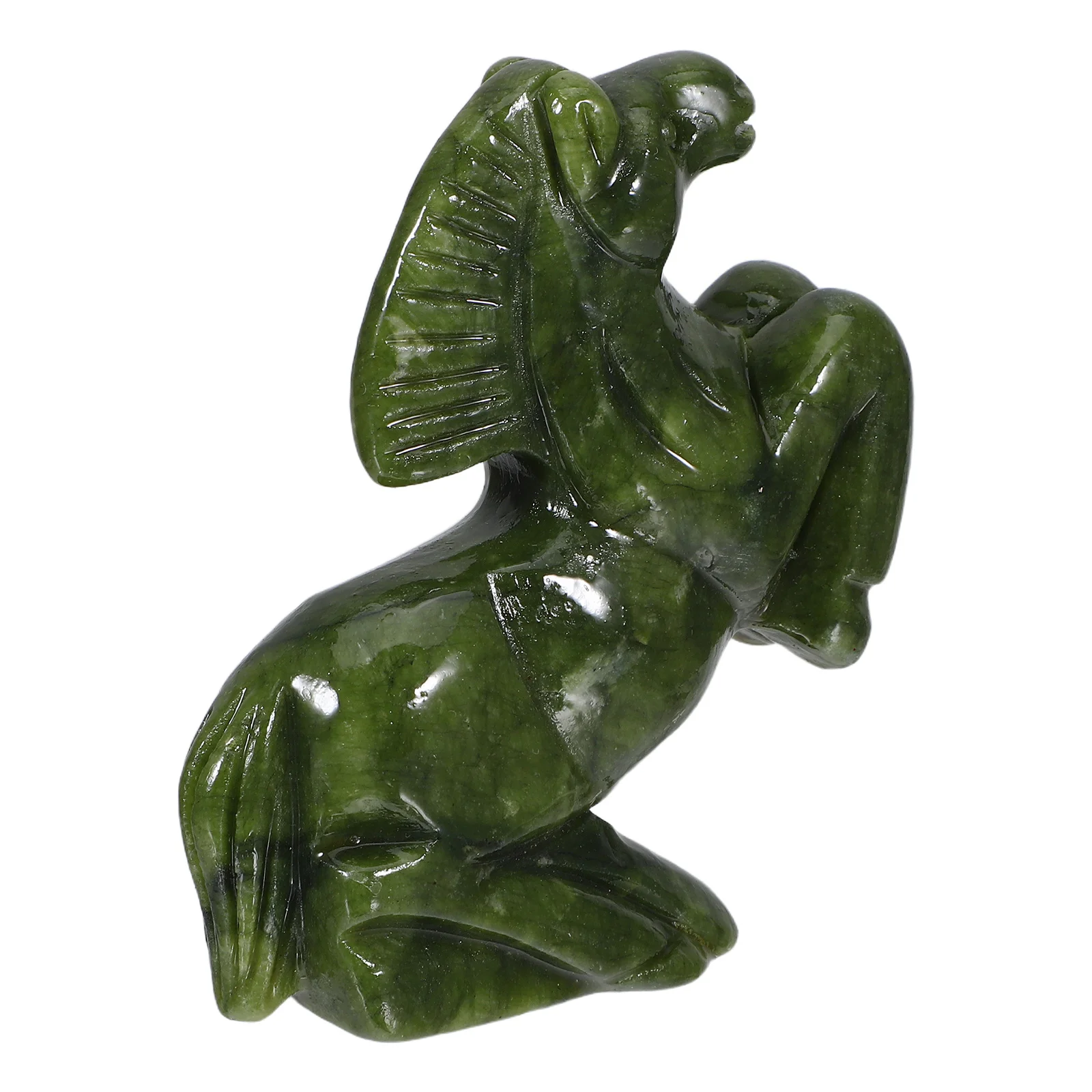 

Jade Horse Statue 2026 Chinese New Year Zodiac Carving Green Jade Home Office Decor Feng Shui Wealth Luck Symbol Modern