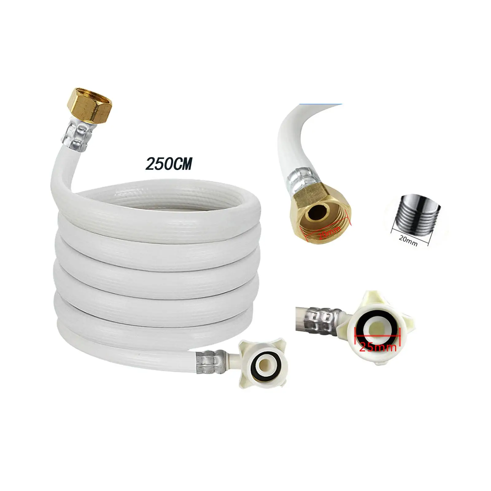 Faucet Line Connector Washing Machine Inlet Hose Connection Supply Line Water Inlet Hose Connector for Dishwashers Bathroom