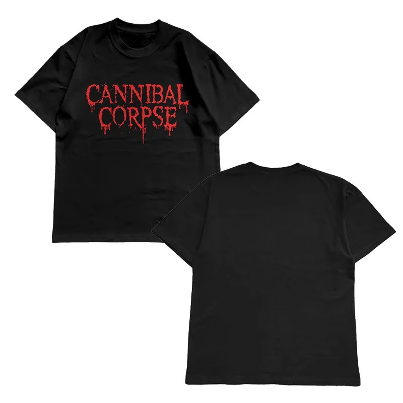 

CANNIBAL CORPSE Band T-Shirt Men's Summer Fashion Street Trend Short Sleeve Cotton Comfortable Loose Men's and Women's Clothing