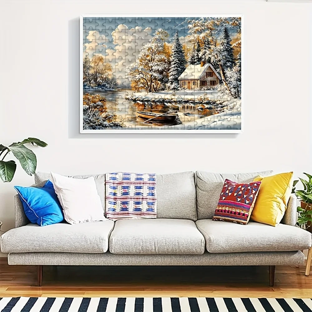 Puzzle pour adultes, 500/1000 pièces, casse-tête évalent à grande échelle avec motifs complexes, boîte Portable pour famille Gam