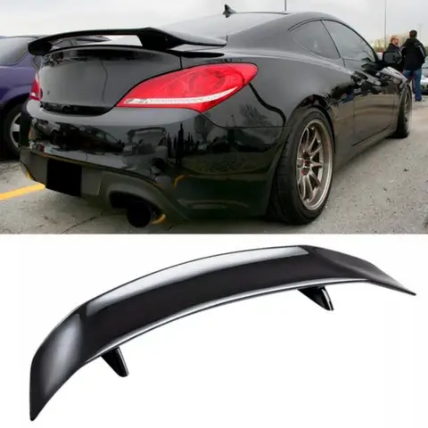 Lèvre d'aile de becquet de coffre arrière noir brillant, pour Hyundai Genesis Coupe GT-Style Racing