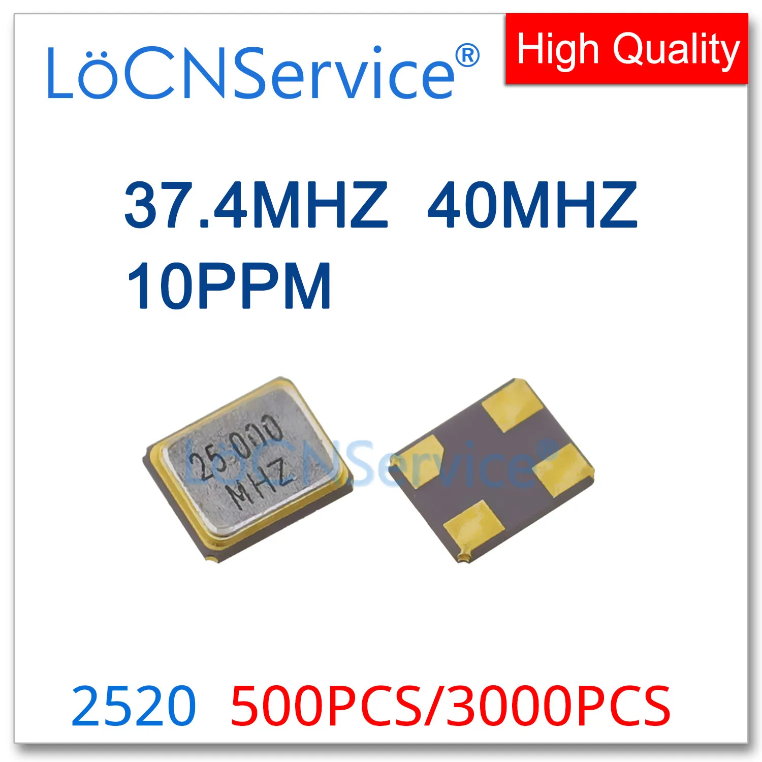 

37.4Mhz 40Mhz 10PPM 500PCS 3000PCS SMD Passive quartz crystal oscillator 4Pin 2016 37.400mhz 37.4M 40.000mhz 40M Resonators