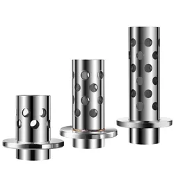 1.2-2 Inch Diameter Vacuum Casting Flask with Rubber Base - 304 Stainless Steel, Perforated, Available in Various Sizes