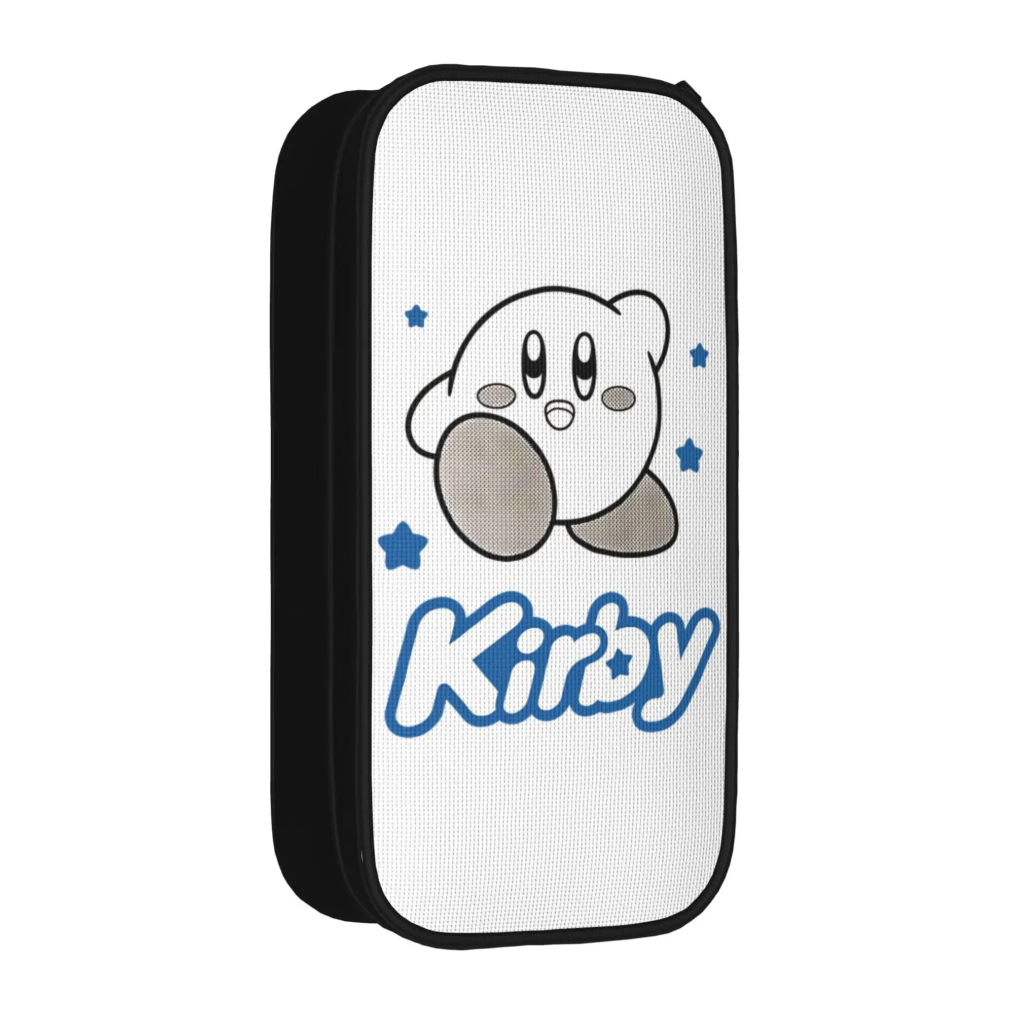 

Large Capacity Pencil Case pink kirbys funny game Merch Double Layer Pencil Case Stationery Girl Makeup Bags Gift