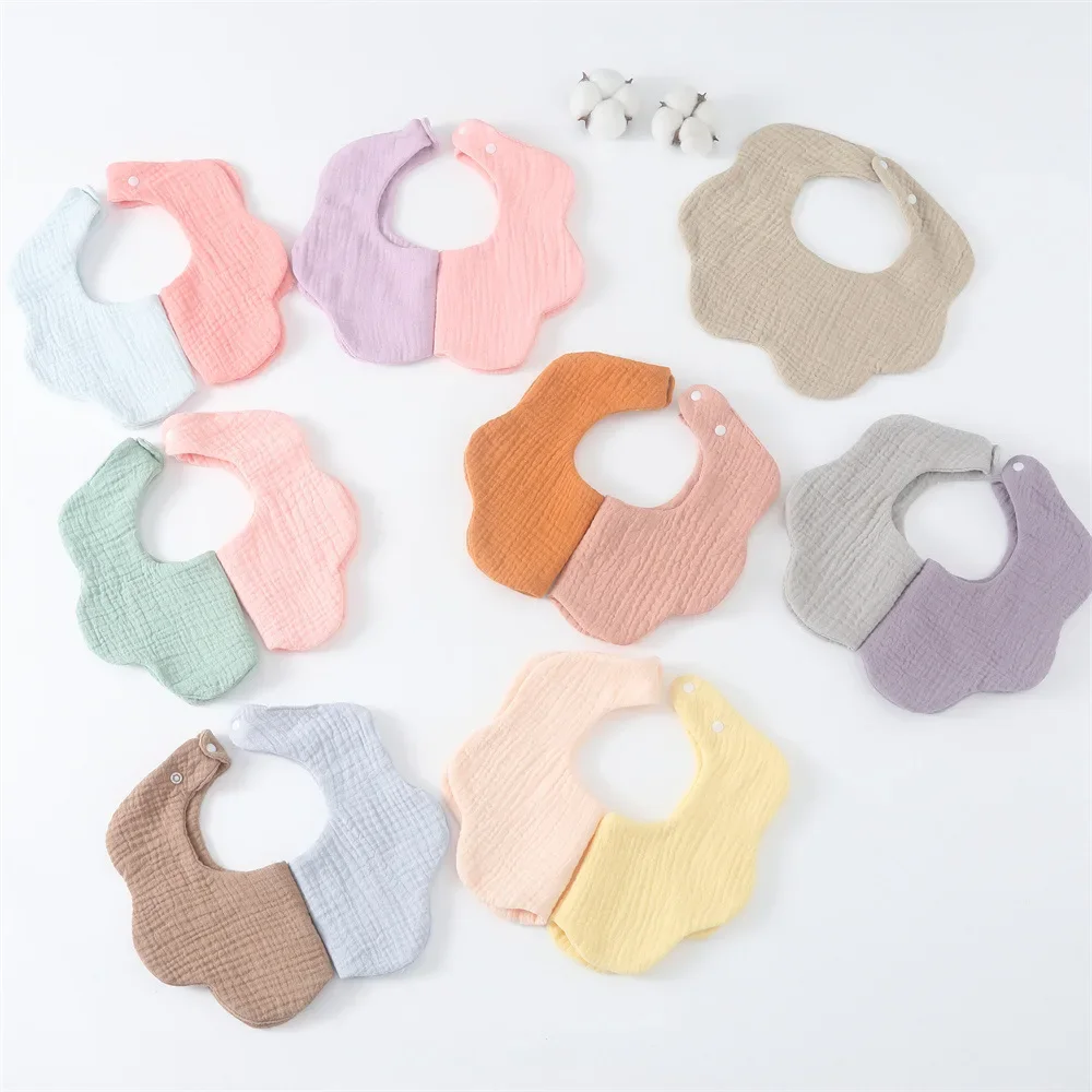 6 Layer Cotton Baby Bib Gauze Petal Baby Feeding Bib Thickened Infant Saliva Towel Soft Burp Cloth for Newborn Kid Bibs