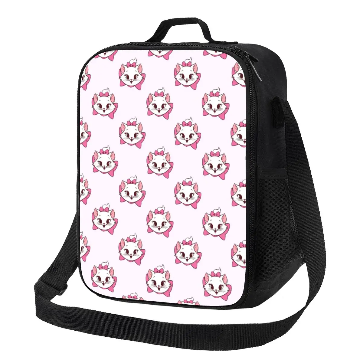 Marie Cat-fiambrera térmica personalizada para mujeres y niños, bolsas de almuerzo con aislamiento de Los Aristogatos para acampar, viajes, Kawaii Kitten