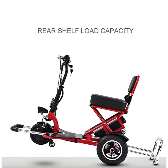 2026 2025 Hot Selling Portable 3-Wheel Foldable Aluminum Mobility Disabled Electric Handicapped . For Elderly