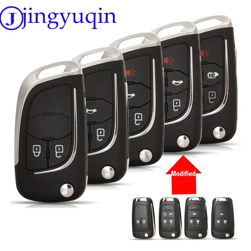 jingyuqin 200pcs Remote Car Key Shell Case For Chevrolet Lova/Aveo/Cruze For Opel Vauxhall Insignia Astra Mokka For Buick