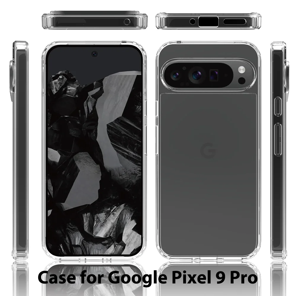 

For Google Pixel 9 Pro XL Case Crystal Clear Acrylic Skin-friendly Cover for Google Pixel 8 8A 9 Pro XL Shockproof Bumper Funda