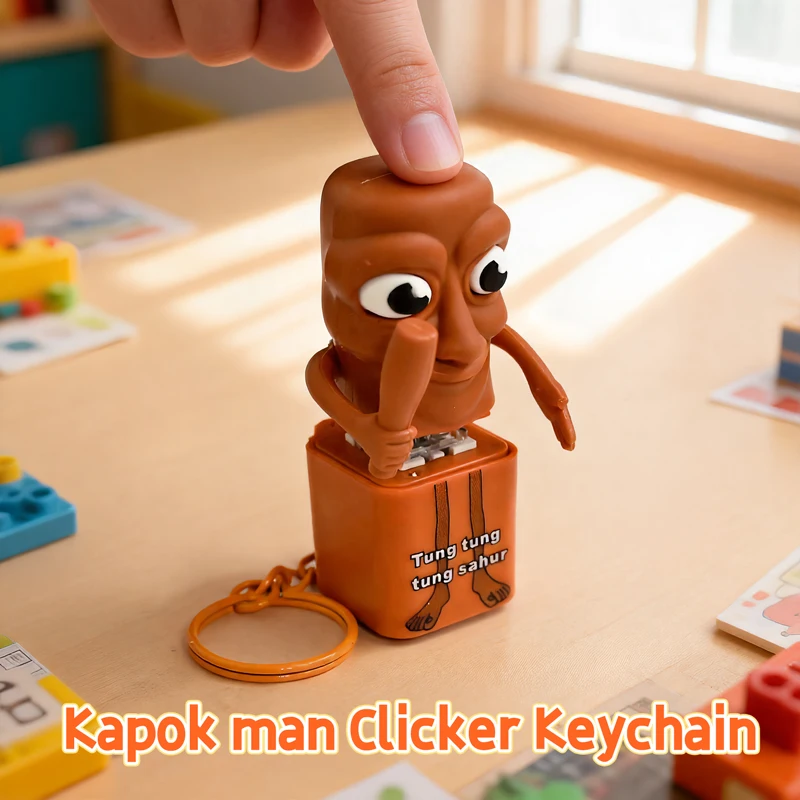 

Креативный брелок Tung tung tung Sahur, деревянный брелок-стикмен, светящийся кулон, аниме-аксессуар, декоративная игрушка, подарок