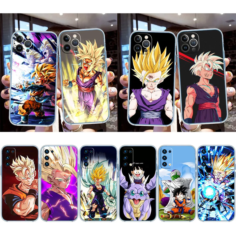 Capa de Telefone Transparente TR10 Dragon Ball Gohan para Samsung Galaxy A04 A04S A14 A23 A34 A54 M23 M33 M52 M53