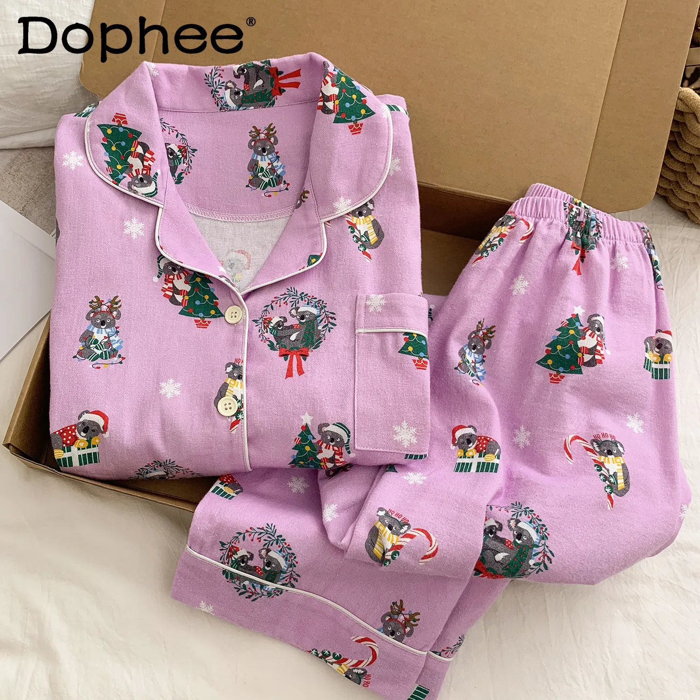 

Новинка весны и осени 2025 года, хлопковые женские пижамы с длинными рукавами и героями мультфильмов, удобная мягкая носимая домашняя одежда