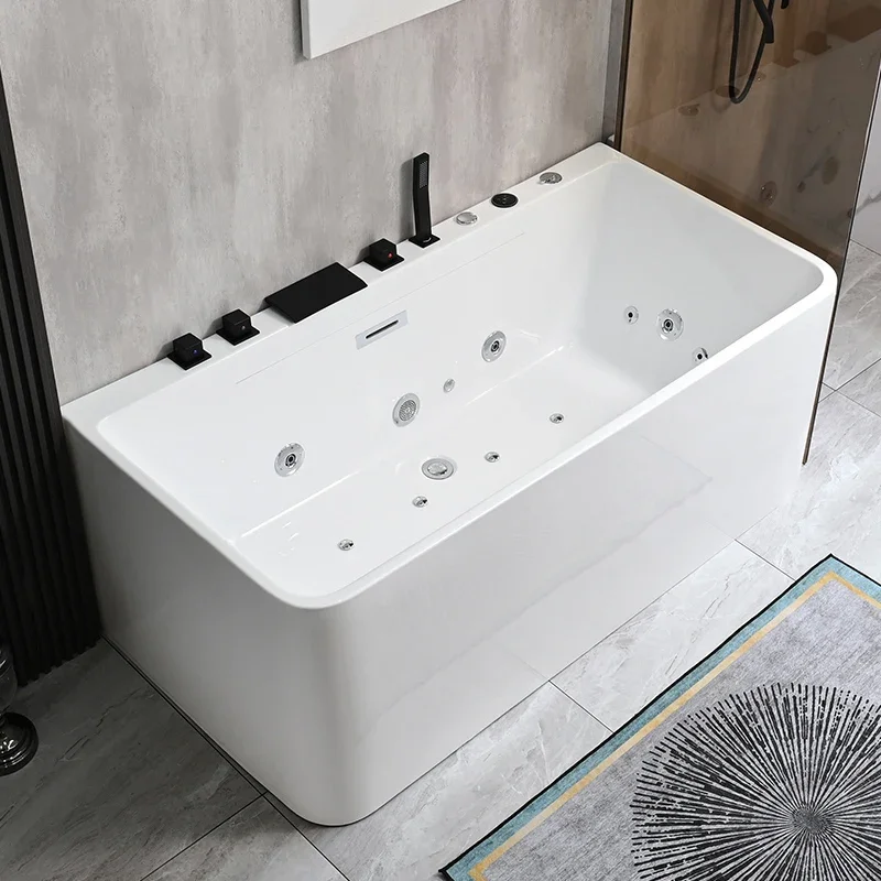 Household bathtub Adult free-standing bathtub Acrylic Small apartment surf thermostatic