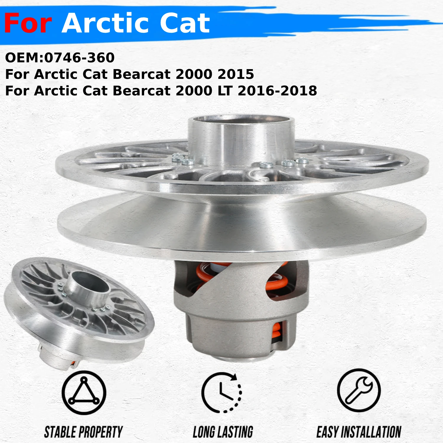 

For Arctic Cat Bearcat 2000 LT 2015 2016 2017 2018 Years,OEM:0746-360 Brand New Motorcycle Rear Primary Drive Clutch Drum