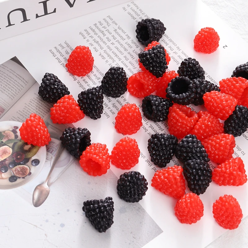 5/10Pcs Artificial Fruit Simulation Raspberry Model PVC Fake Food Crafts Ornament Fruit Shop Window Display Props DIY Cake Decor