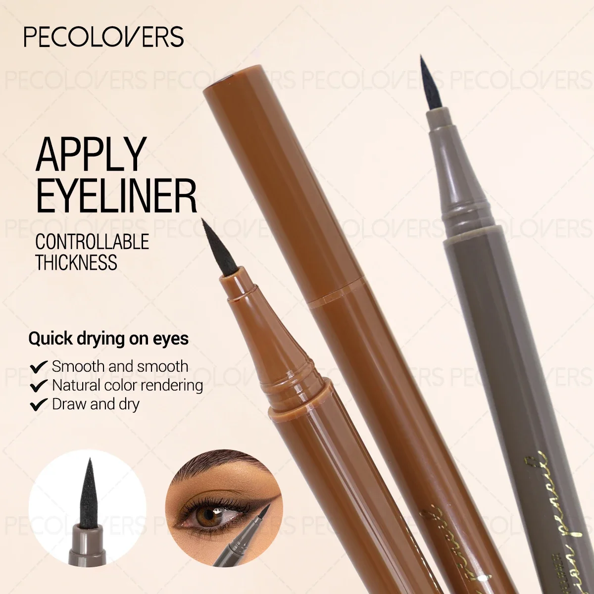 速乾性不足液体アイライナーマット防水長期的な BSmudge-Proof アイライナーペンシルナチュラルビューティーナチュラルアイメイク