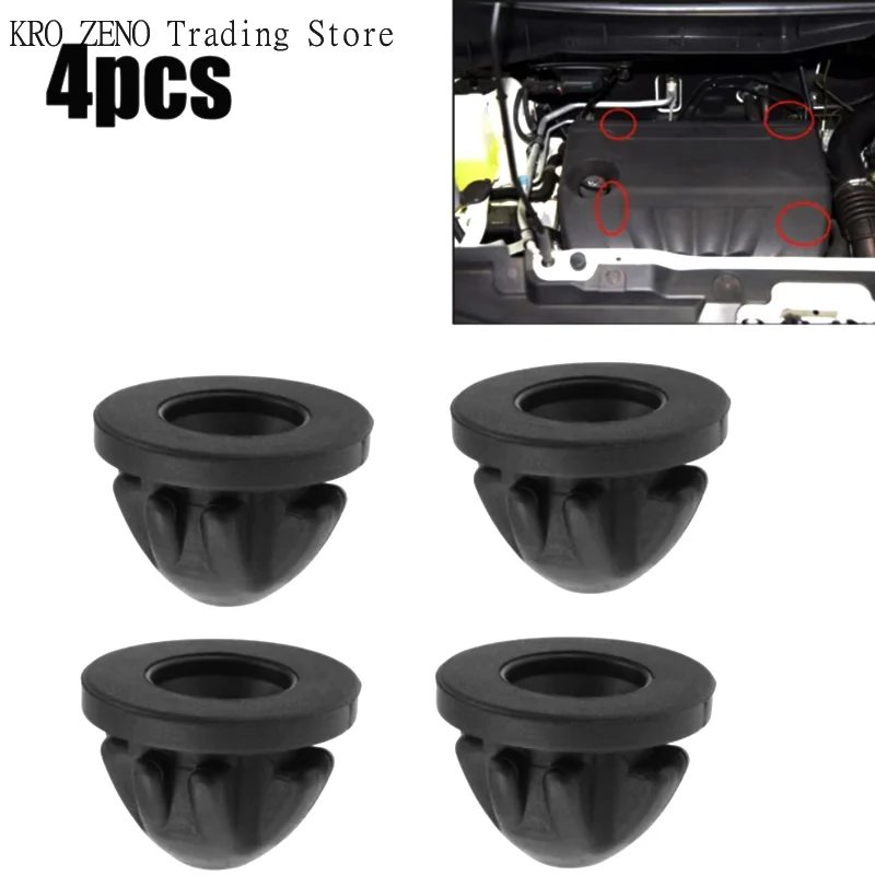 4X Engine Top Cover Trim Rubber Mount Grommet Bush Bump Stop 11127614138 For 1 2 3 4 5 6 7 SERIES X1 X2 X3 X4 X5 X6 Mini