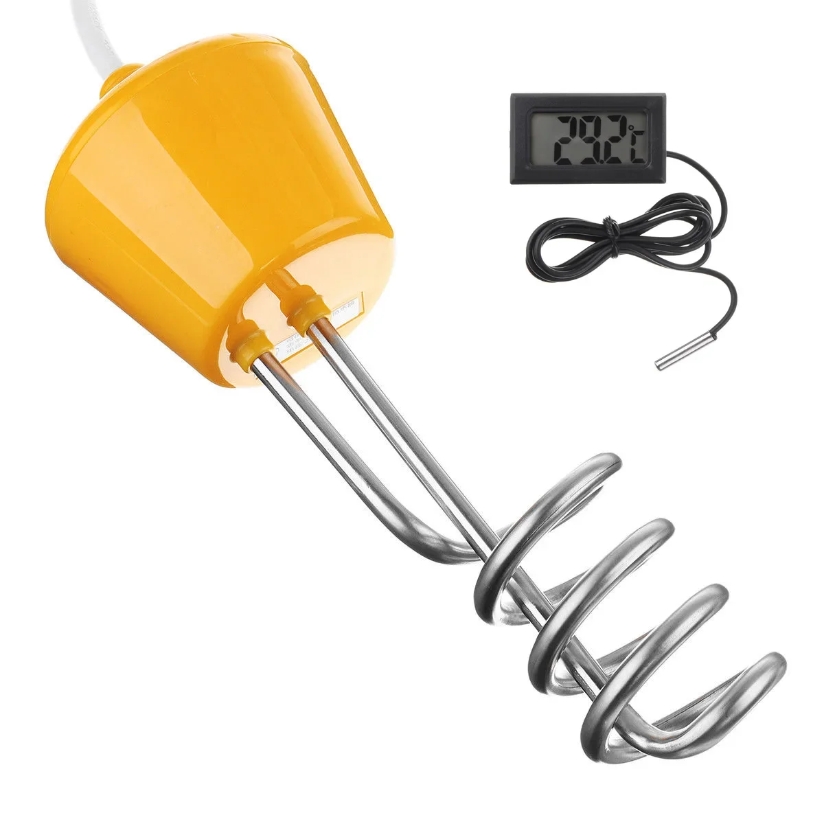 2000W/2500W Portable Suspension Electric Water Heater Element Boiler for Inflatable Pool Tub Travel Camping Travel