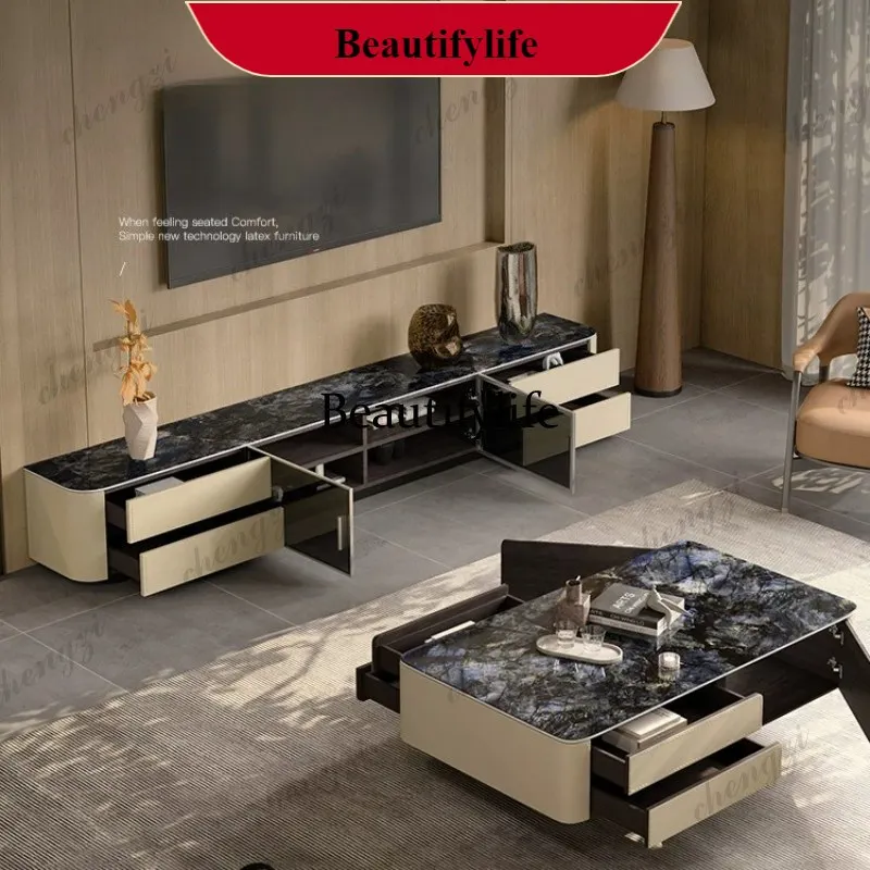

Unique Beige Tv Cabinet Drawers Luxury European Long Indoor Living Room Tv Stands StorageK182