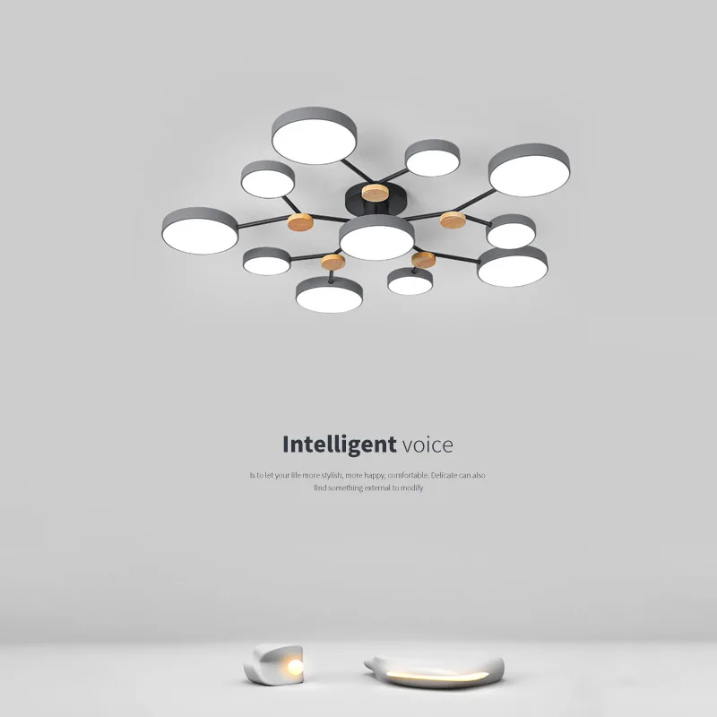 Tmall elf smart living room light, Nordic style creative macaron ceiling light, simple modern atmosphere ins network