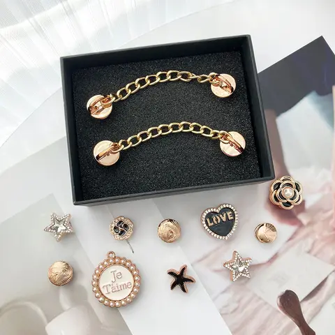 12 पीस चमकदार ABS पर्ल डायमंड स्टार मल्टीलेयर्ड फ्लावर चेन पेंडेंट डिटैचेबल शू चार्म्स CROCS क्लॉग्स सैंडल बैग के लिए उपयुक्त 6 best sales क्रॉक्स गिबिट्स - №1