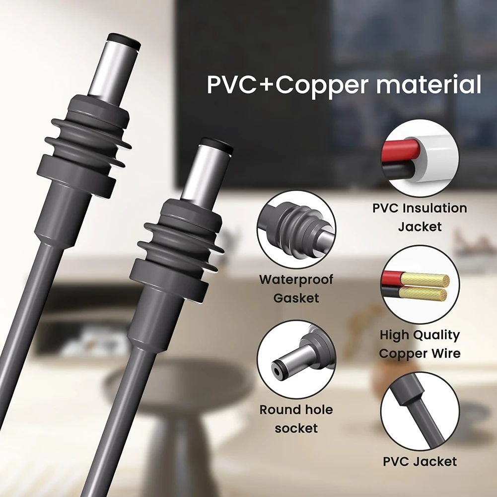 For Mini DC to DC Extension Cable Waterproof Cable for Mini DC Power Cable 3Meter/9.84ft