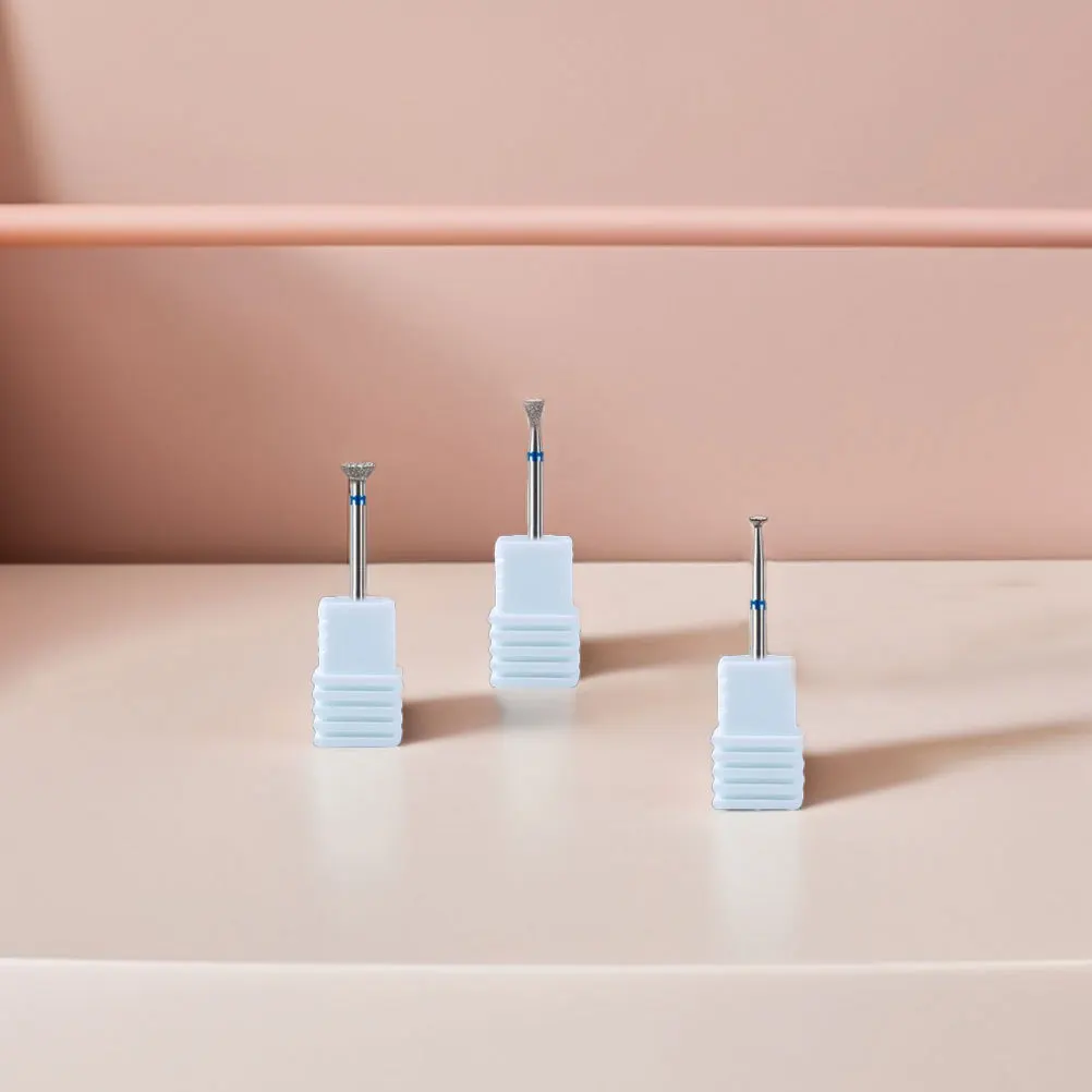 

7Pcs Diamond Coated Nail Drill Accessories Precision Cuticle Removal Gel Cleaning Safe Professional Manicure Tool Silver