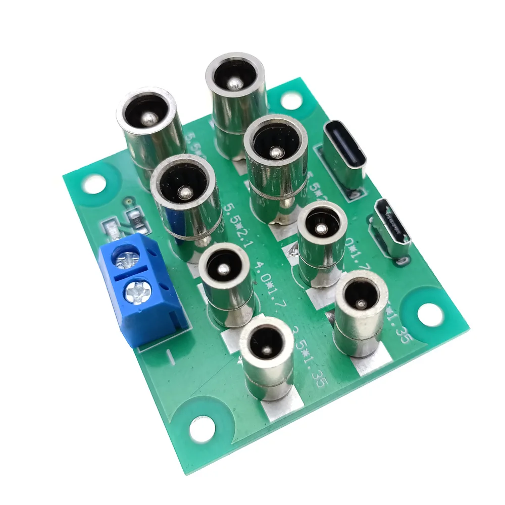 High Current Multi Head Power Supply Base Test Board Distribution Board Hub Parallel Connection Type-C Micro to DC 5521 5525