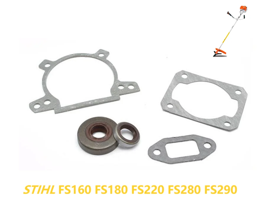 FS280 Muffler Crankcase Cylinder Gasket Set & Oil Seals For Stihl FS220, FS180 FS160 FS290 Brush Cutter Trimmer Garden Parts