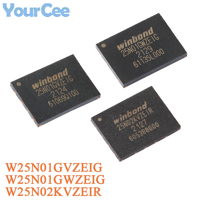 W25N01GWZEIG W25N01 WSON-8 1.8V 1Gb Serial NAND Flash Chip W25N01GVZEIG W25N02KVZEIR 3V 2Gb